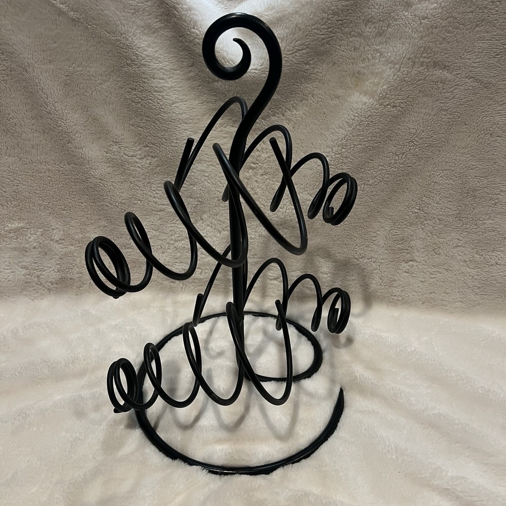 Spiral Metal 4 Bottle‎ Wine Rack - Table Top Wrought Iron "EXCELLENT!"